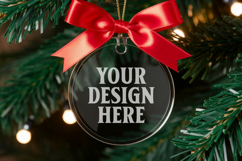 Acrylic Christmas Ornament Mockup , christmas ornament mocku Product Image 1