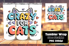 RICH 20oz Tumbler Template for DIY Projects , Cat Quote Product Image 1