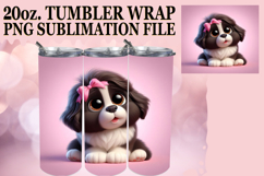 Radiant Memories 20oz tumbler wrap, 3D Dog Product Image 1