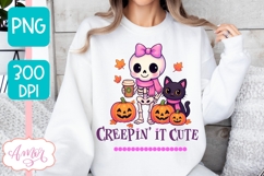 Cute Skeleton shirt PNG, Cute Halloween shirt PNG Product Image 3