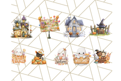 Halloween Neighborhood Clipart PNG for Trick or Treat Product Image 8