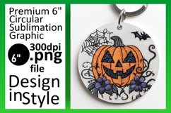 Stylish Circle Design Keychain Template , Halloween Product Image 1