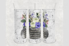 Mom quote White Marble Floral 20 oz tumbler sublimation Product Image 1