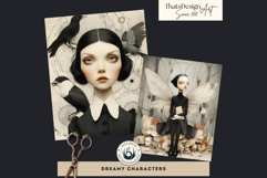 Dark Oniric Dreams Digital Papers for Junk Journal scrapbook Product Image 3