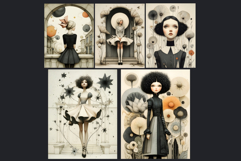 Dark Oniric Dreams Digital Papers for Junk Journal scrapbook Product Image 5