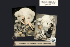 Dark Oniric Dreams Digital Papers for Junk Journal scrapbook Product Image 7