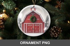 3D christmas ornament - barn Product Image 1