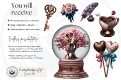 Dreamy Love Assets And Vintage Valentine Graphics Set Product Image 2