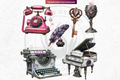 Dreamy Love Assets And Vintage Valentine Graphics Set Product Image 4