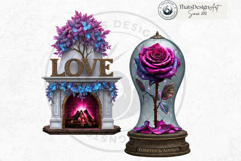 Dreamy Love Assets And Vintage Valentine Graphics Set Product Image 5