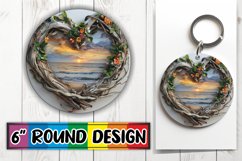 Heartland Escape: Heart Frame Sublimation PNG Product Image 1