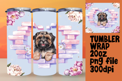 VIBRANT 20oz Tumbler Template for DIY , Cute Dog Product Image 1