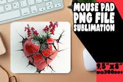 Springtime 3D Heart Hole Mouse Pad Product Image 1
