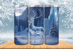 Winter Wonderland Snowflake PNG, Icy Tree 20oz Tumbler wrap Product Image 1