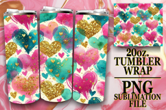 Vibrant Joy 20oz tumbler wrap, Heart Product Image 1