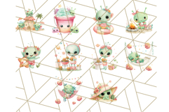Alien Vacation Clipart PNG, Cute Summer Galaxy Art Clip Art Product Image 4