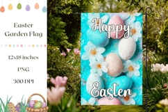 Easter Garden Flag, Colorful Easter Eggs Garden Flag Print Product Image 1