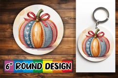 Timeless Circle Car Coasters, Pumpkin Watercolor Product Image 1