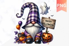 Halloween Gnome Sublimation - Clipart PNG Design Product Image 1