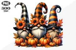 Halloween Gnomes Sublimation - Clipart PNG Design Product Image 1