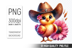 Cute Chicken, Animal Sublimation Clipart PNG Product Image 1