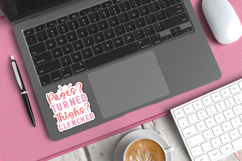 Printable Spicy Book Lover Sticker | Thighs? Clenched Product Image 3