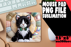 Cheerful Mouse Mat Sublimation Style, Holiday Pets Product Image 1