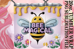 Unique adventures 20oz tumbler wrap, Bee Quote Product Image 1
