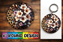 Cheerful Round Car Coaster, Leopard Prints Product Image 1