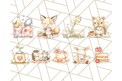 Tea Time Animal Clipart PNG Woodland Forest, Cottagecore Png Product Image 8