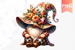 Floral Gnome Sublimation - Clipart PNG Bundle Product Image 6
