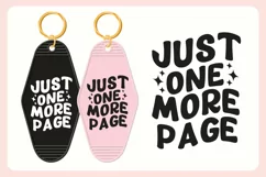 Book Lover Motel Keychain SVG | Just One More Page Product Image 3