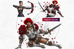 Gothic Roseguard Order Dark Fantasy Knight Floral Graphics Product Image 10