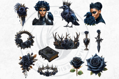 Gothic Roseguard Order Dark Fantasy Knight Floral Graphics Product Image 14