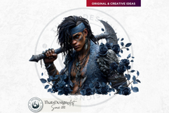 Gothic Roseguard Order Dark Fantasy Knight Floral Graphics Product Image 18