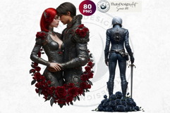 Gothic Roseguard Order Dark Fantasy Knight Floral Graphics Product Image 5