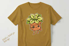 Set of Kawaii Plant Pot Stickers Cute Product Image 2