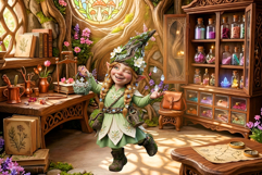 Spring Blossom Gnomes Cliparts and Backgrounds for DIY Product Image 13