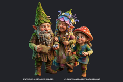Spring Blossom Gnomes Cliparts and Backgrounds for DIY Product Image 3