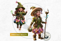 Spring Blossom Gnomes Cliparts and Backgrounds for DIY Product Image 4