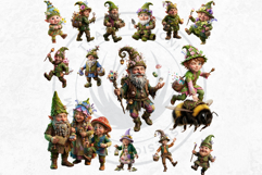 Spring Blossom Gnomes Cliparts and Backgrounds for DIY Product Image 5