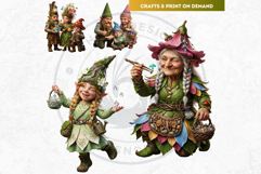 Spring Blossom Gnomes Cliparts and Backgrounds for DIY Product Image 6