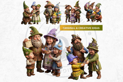 Spring Blossom Gnomes Cliparts and Backgrounds for DIY Product Image 7