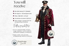 Midnight Rail Society Dark Steampunk Clipart Gothic RPG Product Image 2