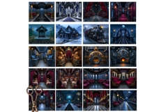 Midnight Rail Society Dark Steampunk Clipart Gothic RPG Product Image 4