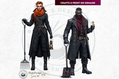 Midnight Rail Society Dark Steampunk Clipart Gothic RPG Product Image 6