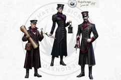 Midnight Rail Society Dark Steampunk Clipart Gothic RPG Product Image 8