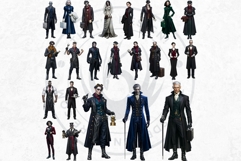Midnight Rail Society Dark Steampunk Clipart Gothic RPG Product Image 9