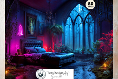 Urban Neon Witch Digital Papers Cyberpunk City Backgrounds Product Image 9