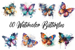  80 Watercolor Butterfly Butterflies Illustrations Vibrant